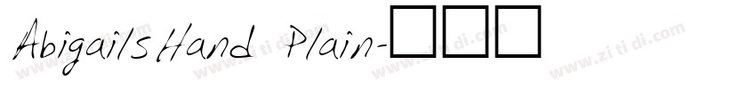 AbigailsHand Plain字体转换